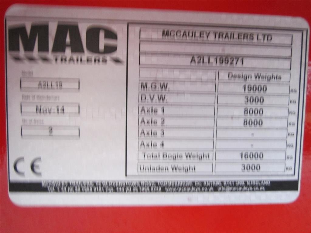 Tieflader a típus Oleo Mac 16 tons maskintrailer VITAL, Gebrauchtmaschine ekkor: Ringe (Kép 7)